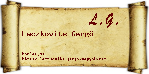 Laczkovits Gergő névjegykártya
