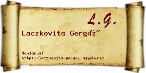 Laczkovits Gergő névjegykártya